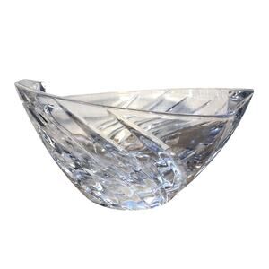 Vintage Lenox Ovations Breezes Collection Hand Cut Lead Crystal Swirl 10" Bowl
